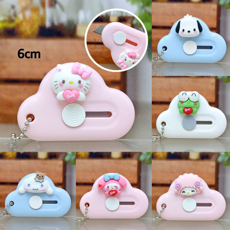 

cutter karakter hello kitty melody snoopy cinamonroll keropy