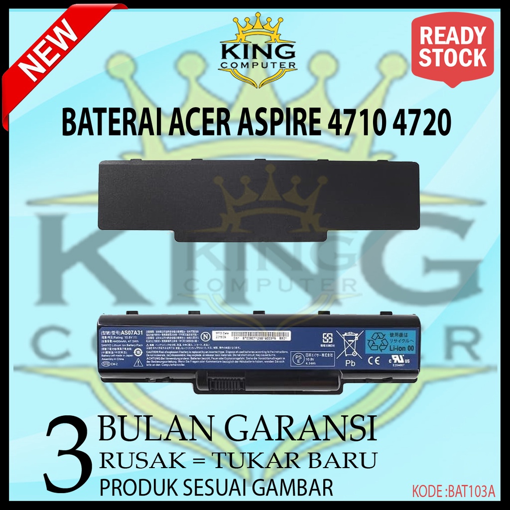 Baterai Batere Battery Batre Acer 4710 4720 5735 2930 4230 4235 4310 4520 4530 4920 4930 5236 5335 5536 5738