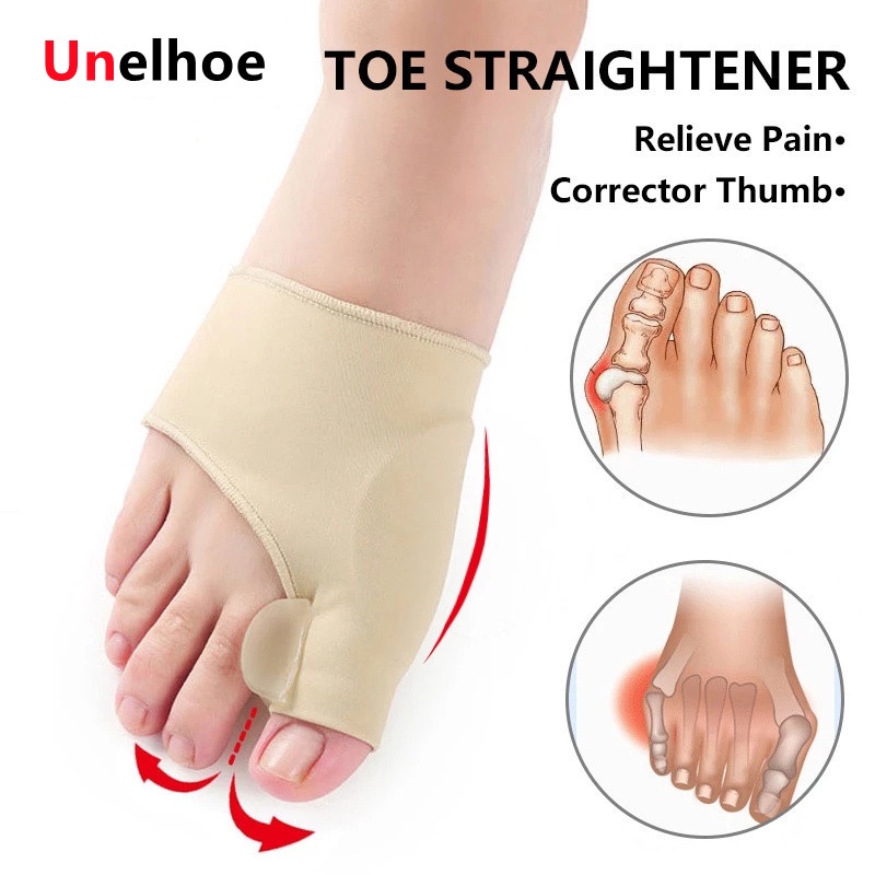 1 Pasang Corrector Bunion Hallux Orthotic Insole / Gel Kain Lembut Pelindung Alat Korektor Jempol Jari Kaki Pelurus