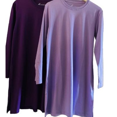 Kaos Polos Tunik - Hitam, XS