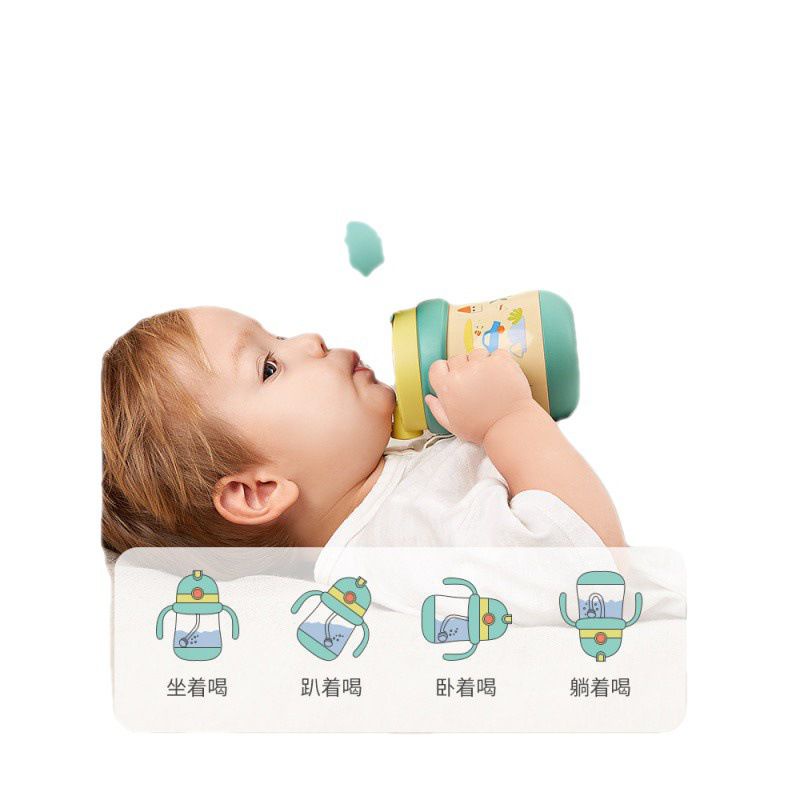 KUB Double Lid Thermal Insulation Straw Cup 260ml - Botol Minum Anak Bayi tahan Panas - Thermos Bayi