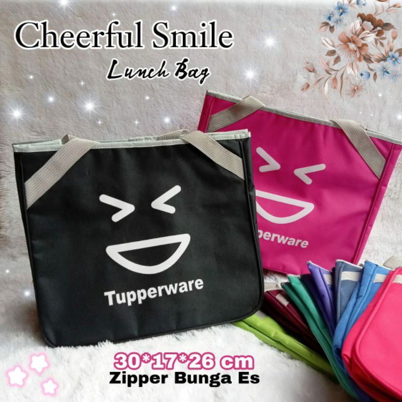 Tas smile tuppy/ smile Tupperware bag/ tas bekal smile bunga es