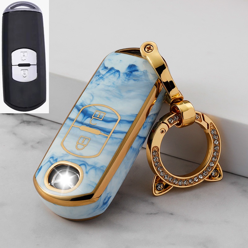 Casing Kunci Mobil Mazda 2 3 6 Axela Atenza CX-5 CX5 CX-7 CX-9 Smart 2 / 3 Tombol Keyless
