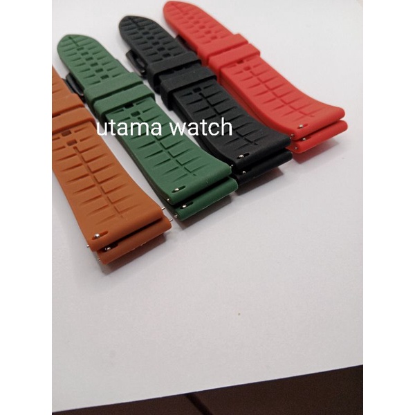 STRAP RUBBER JAMAN TANGAN TALI KARET JAM TANGAN MEWAH WARNA / UKURAN LENGKAP