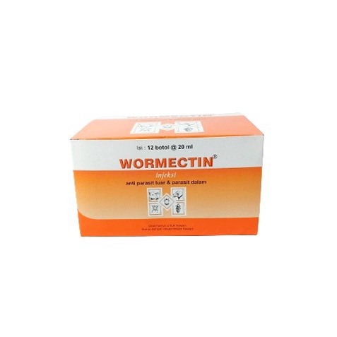 WORMECTIN 20 ML  Obat Jamur, Cacing, Parasit Untuk Kucing,Anjing,Sapi,Kelinci,Kambing