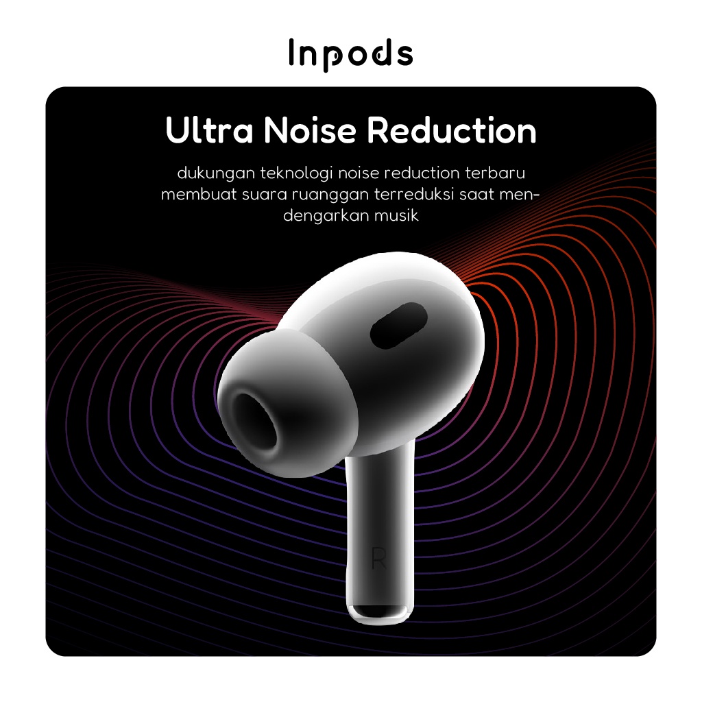 Official Inpods 13/3 Pro Black Headset Bluetooth TWS IOS &amp; Android