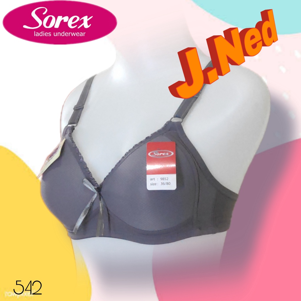 J542 BRA SOREX BUSA TANPA KAWAT CUP A/B SIZE 36-42