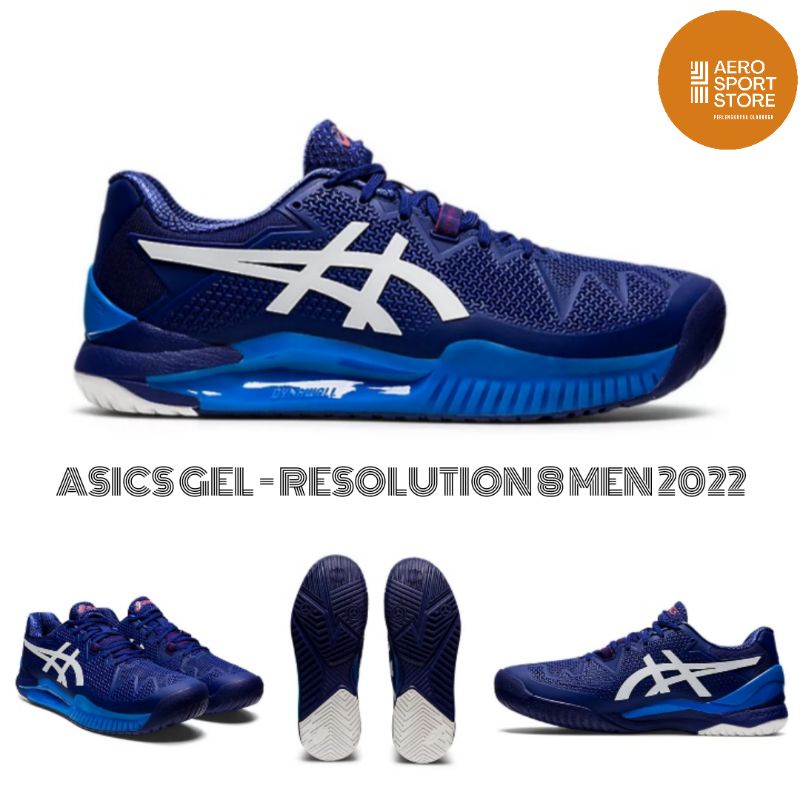 [ SEPATU TENIS LAPANGAN ASICS GEL RESOLUTION 8 MEN 2022 ORIGINAL ]