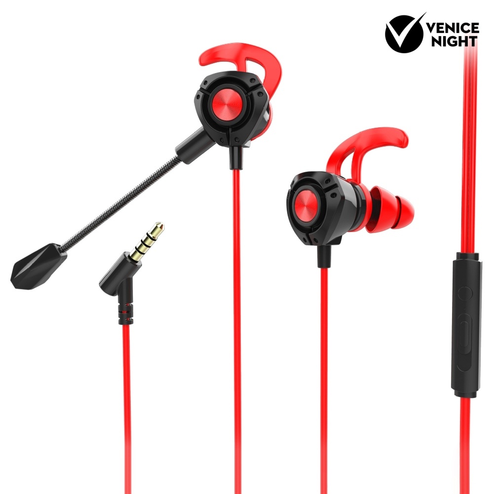 (VNEP) (Berkabel) G22 3.5mm Plug In-ear Gaming Earphone Headphone Dinamis dengan Mikrofon