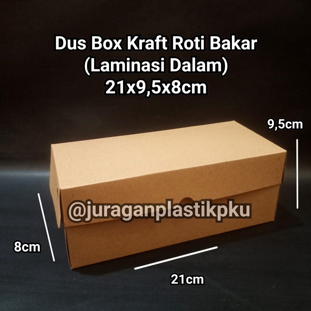 

Dus Box Kraft Roti Bakar 21x9,5x8 cm | Kemasan Bomboloni / Kotak Kraft Donat Kue Laminasi