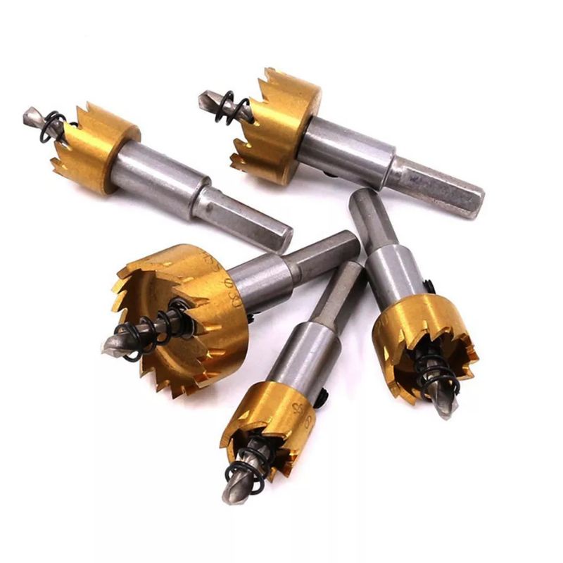 Nuansa - Mata Bor Hole Cutter HSS / Drill Bit Hole Saw Set High Quality 16 - 30mm untuk Besi Kayu Plastik Alumunium dsb