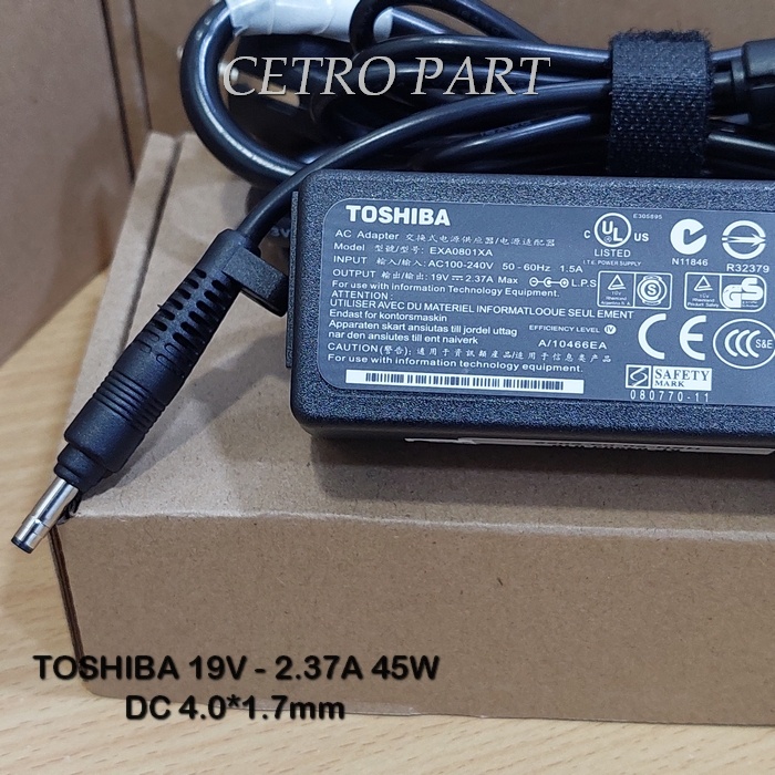 Adaptor Charger Laptop Toshiba Portege Z10 Z10T Z15T Z20T-B Z20T-C 45W