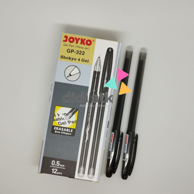 

Pulpen Hapus Joyko GP-322 Shokyo 4 Erasable Gel Pen 0.5mm 1 Pak (12 Pcs)