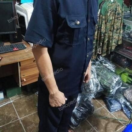 BAJU SAFARI SECURITY | SAFARI LENGAN PENDEK - Hitam, M