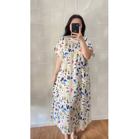 Elena Dress, Daster Rayon, Homedress Rayon