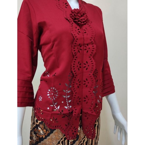 Atasan kebaya merah / Kebaya Denaya merah maroon - XXL