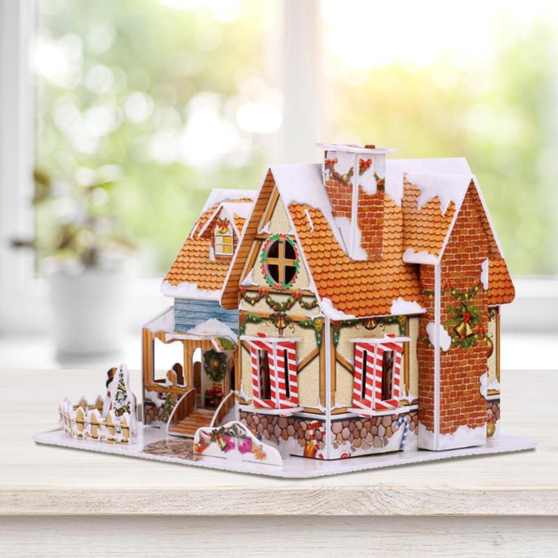 Hadiah Natal Anak PUZZLE 3D CHRISTMAS COTTAGE