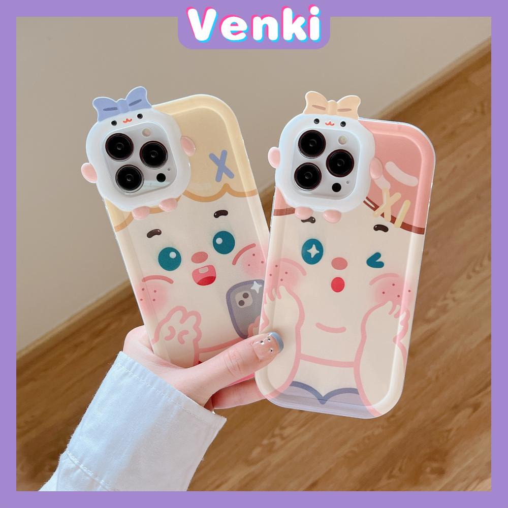 iPhone Case Silicone Soft Little Monster Case Glossy Cute Cartoon Couple Airbag Shockproof Protection Camera Compatible For iPhone 14 Pro Max 13 12 11 Pro 7 8 Plus XR