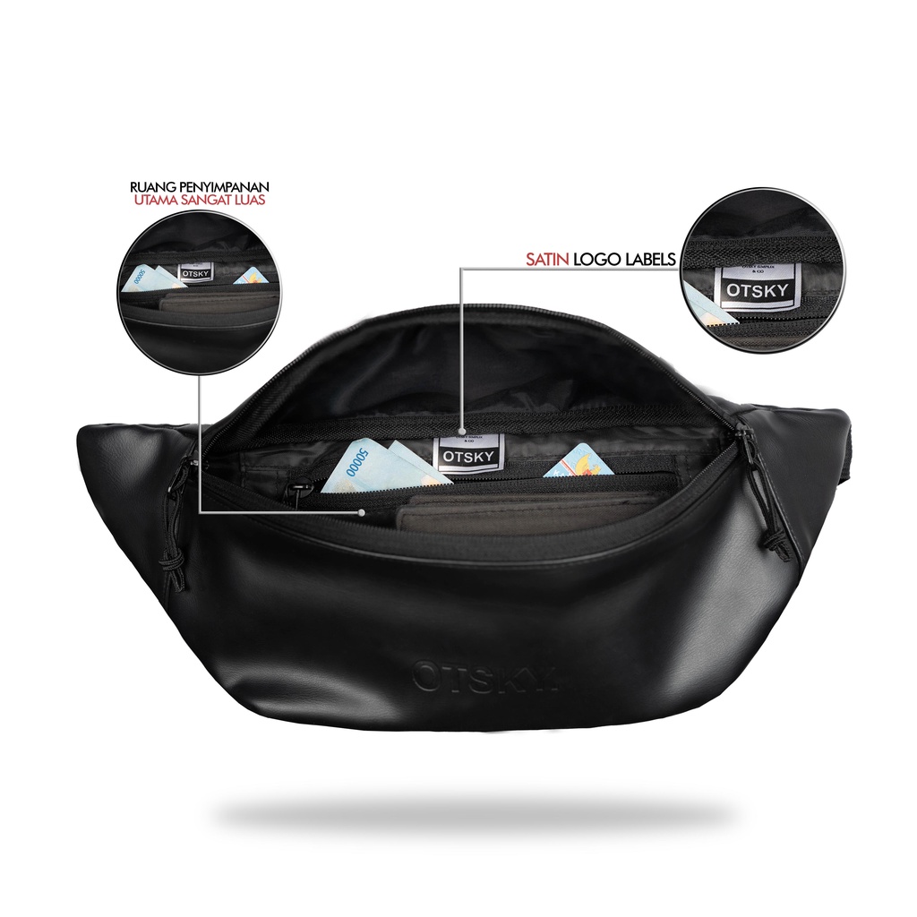 cuci gudang otsky tas waistbag tas selempang imt semi kulit