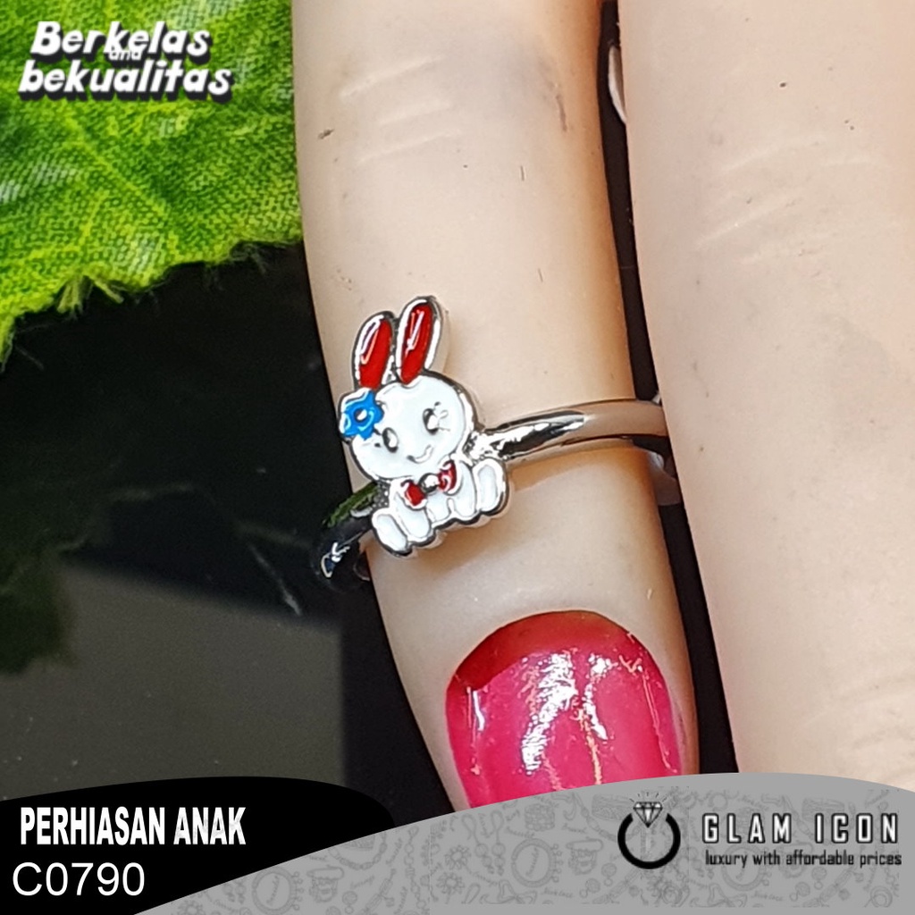 Cincin anak karakter kelinci duduk C0790 CAS