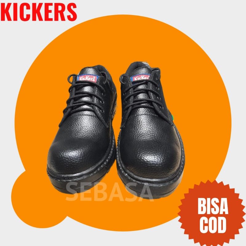 sepatu safety pendek hitam