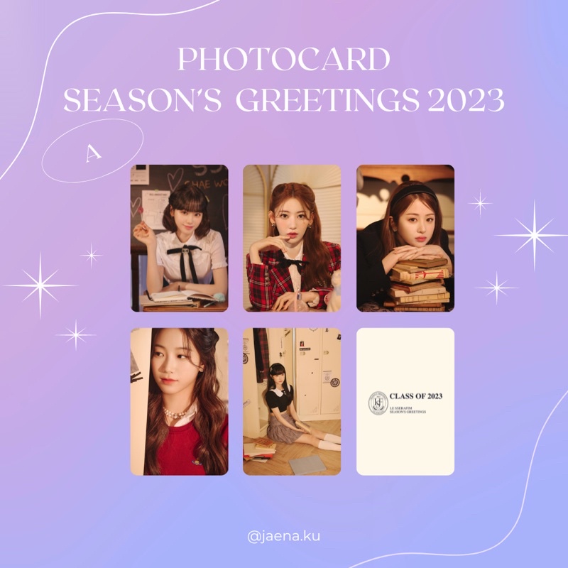[LE SSERAFIM] PHOTOCARD SEASON’S GREETINGS 2023 LE SSERAFIM ‼️BACA DESKRIPSI‼️