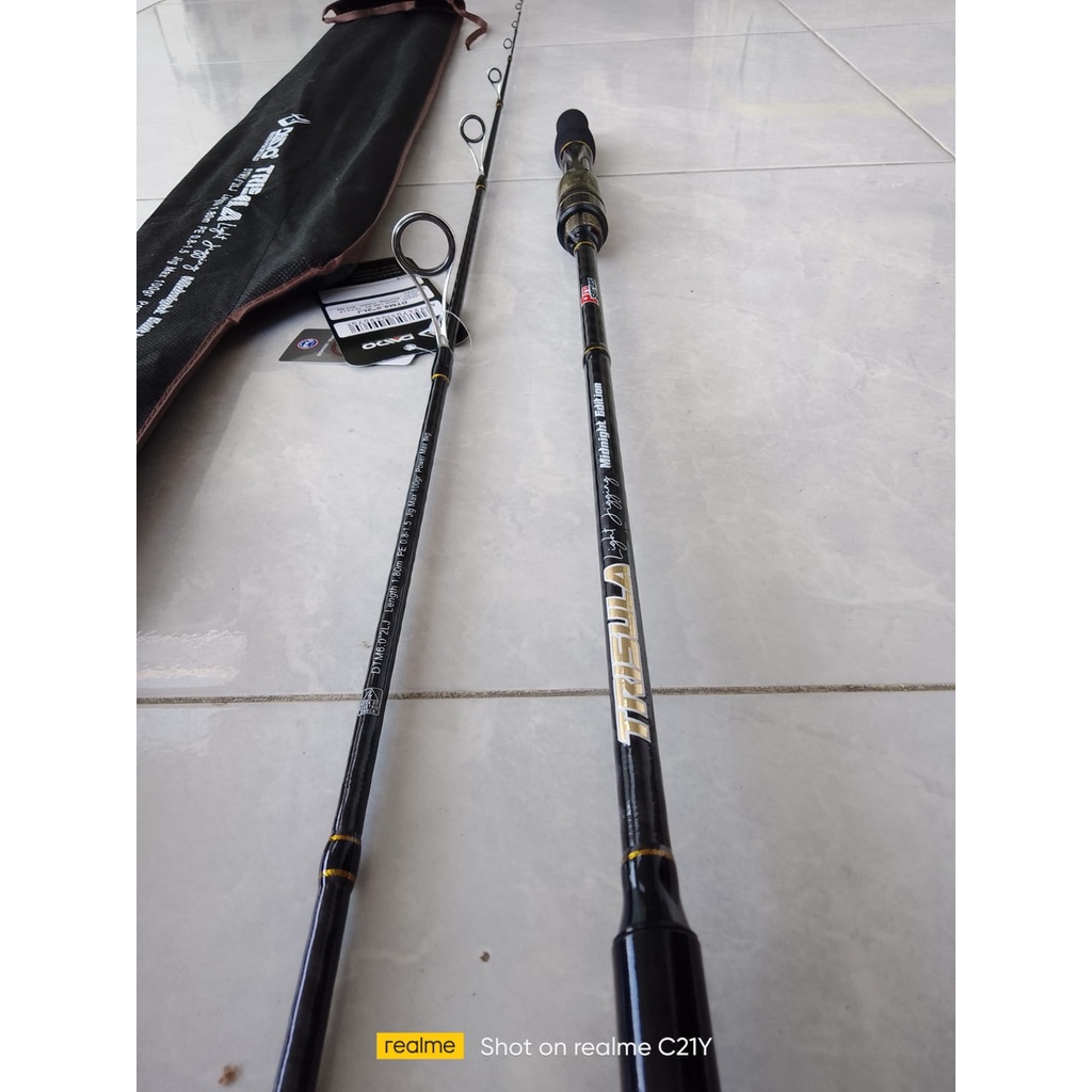Joran Daido Trisula Light Jigging Pro series / midnight 180 Spinning/Bait Casting Packing Paralon