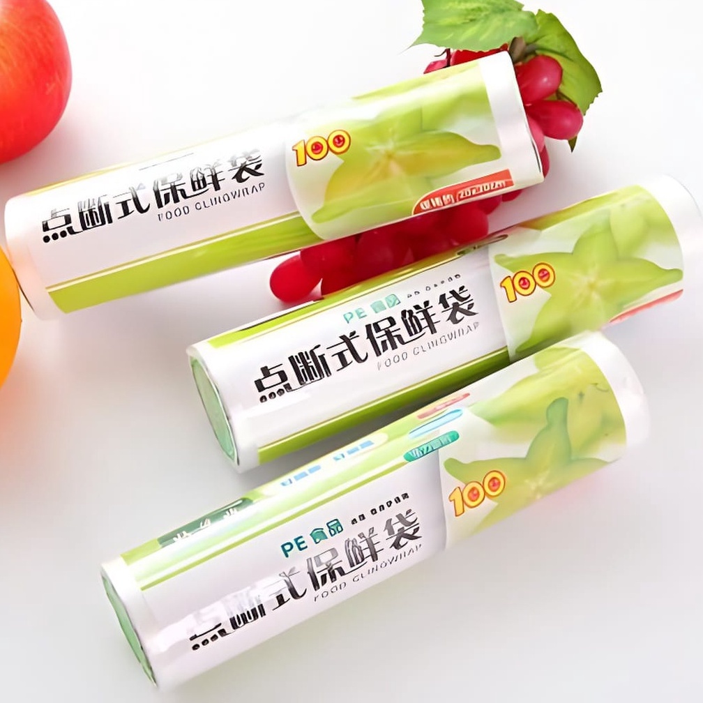 kantong plastik gulung / kantong plastik untuk buah sayur fotocopy / plastik roll supermaket serbaguna / food clingwrap