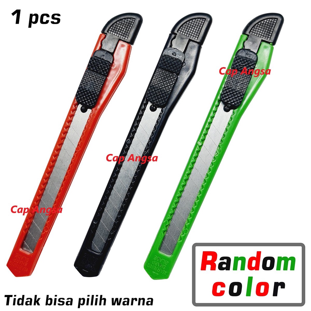 PISAU KATER CUTTER KUTER SMALL CUTER KNIFE PISAU KUTER KECIL PEMOTONG KERTAS PACKING MINI UTILITY KNIFE