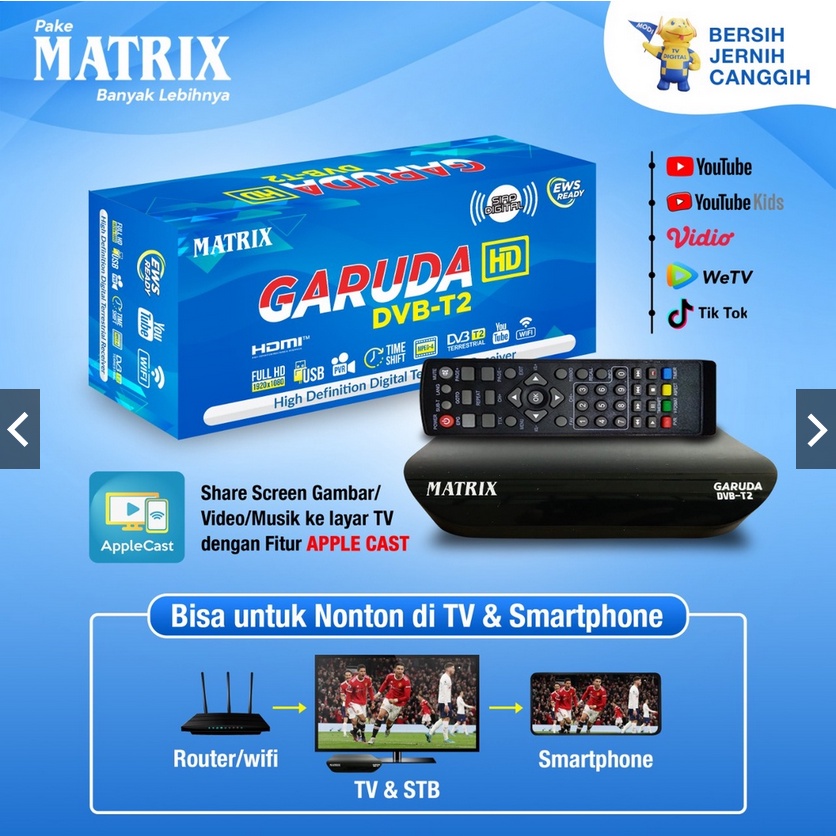 READY STOCK STB SET TOP BOX TV DIGITAL CBM / MATRIX GARUDA / FREE BOX / ANDROID TV BOX TV TABUNG
