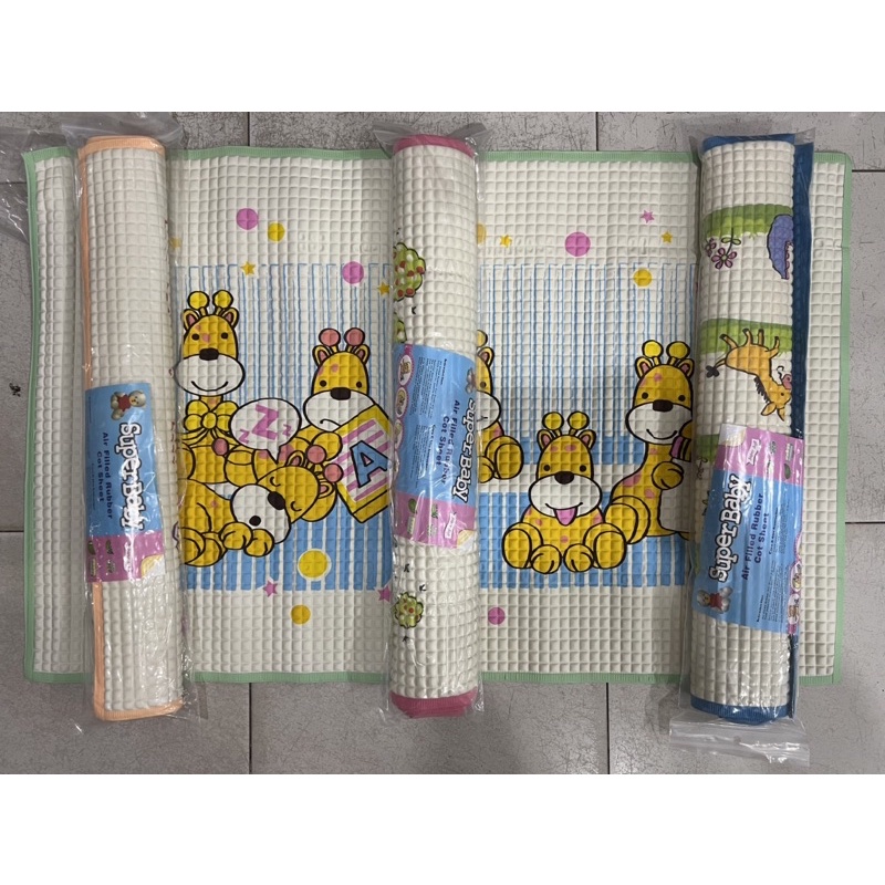 (1pcs) Perlak Ompol Bayi Karet Waterproof motif SuperBaby TERMURAH
