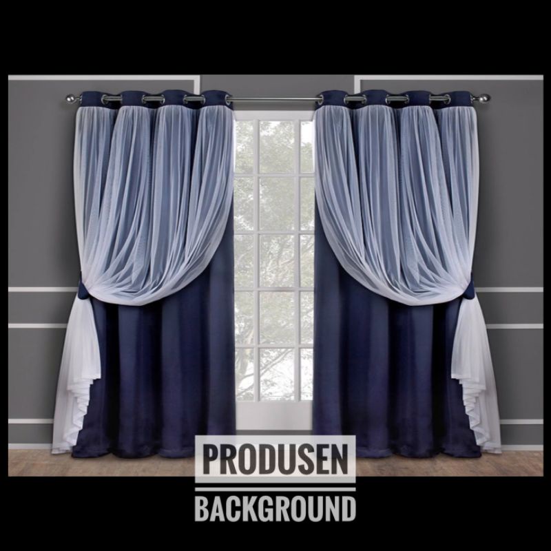 Kain Background Foto Latar Motif Gorden Jendela Dinding Studio Photography ukuran 3x2,5m