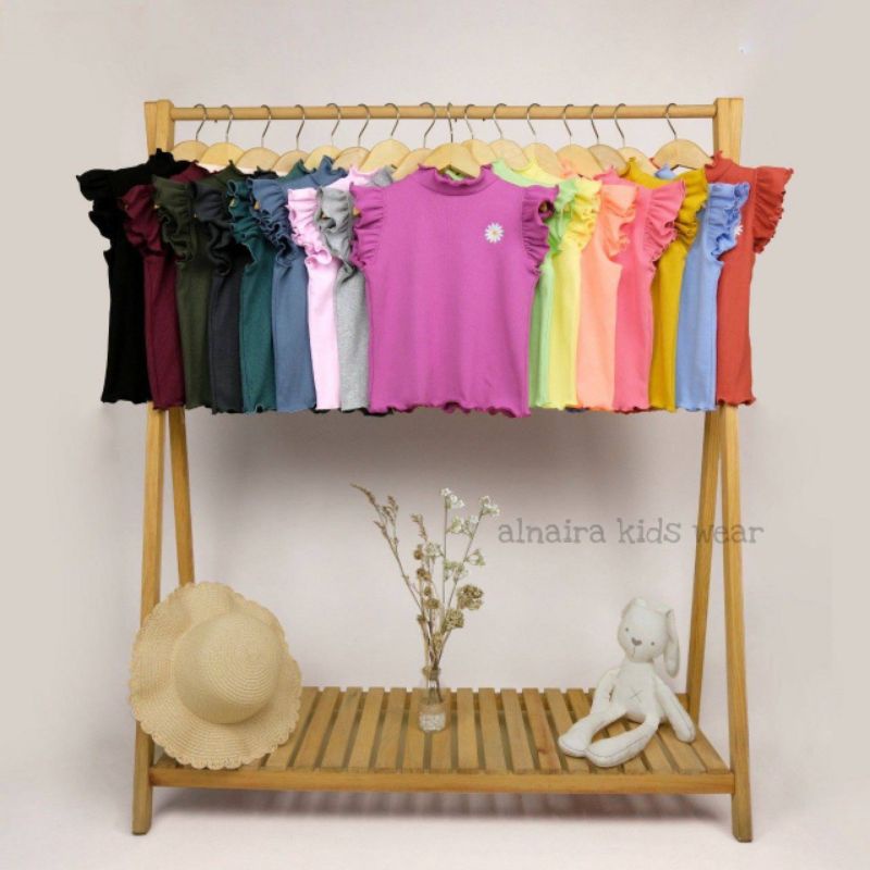RESTOCK - RIB TOP FLAMINGO / Atasan Anak Perempuan / Kaos Anak Perempuan Usia 1-6 tahun Bahan Rib Im