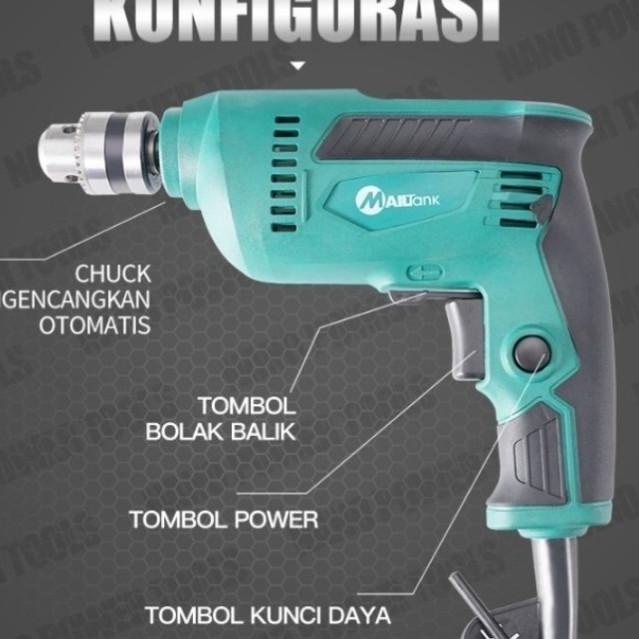 BOR LISTRIK 10 MM SH 30 MESIN BOR TANGAN MAILTANK SH 30 DRILL MAILTANK