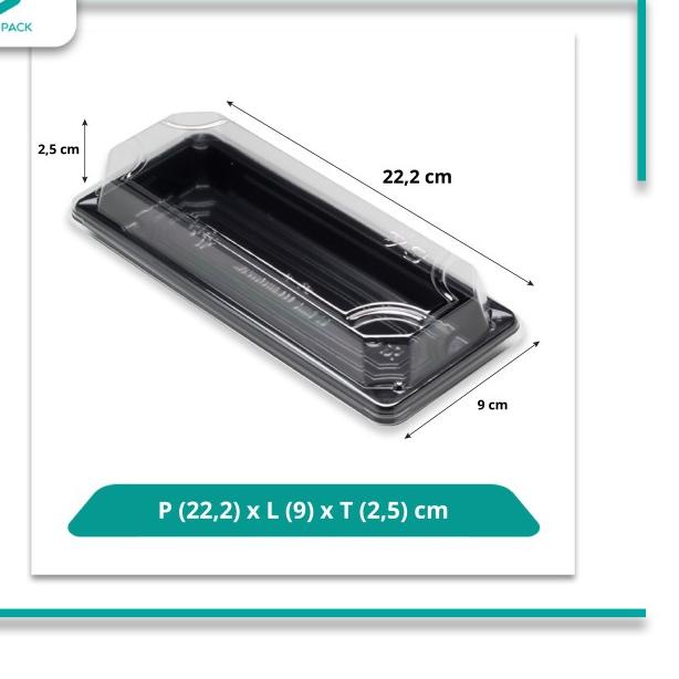 

Virtuspack / Mika Sushi / Sushi Tray / ST-2 Black J Set / 50 pcs