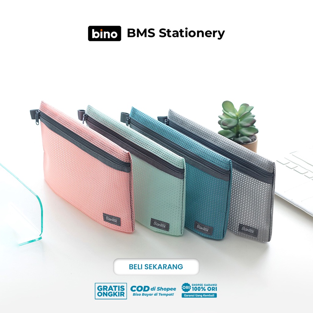 

[BMS Surabaya] Bantex Tempat Alat Tulis | Zipper Storage Bag Pouch | 8107 / 8108