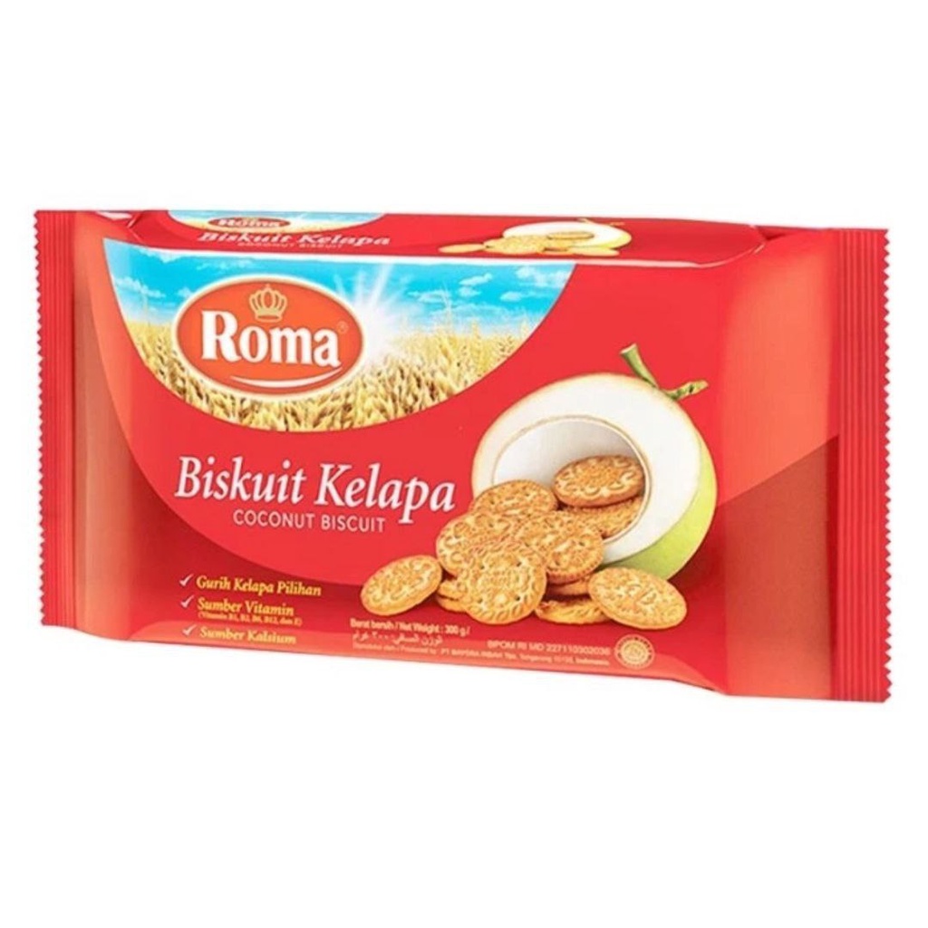 Jual Biskuit Roma Kelapa 300 Gram Roti Roma Kelapa Shopee Indonesia