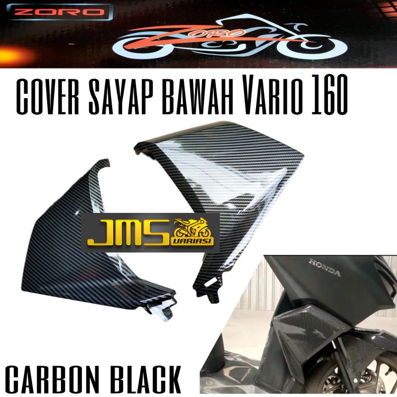 cover tutup sayap depan carbon kiri kanan set vario160 zoro