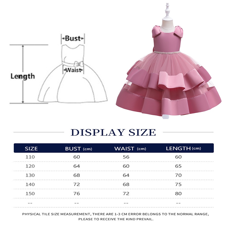 Natal Pesta Gaun Putri Cantik  Anak Perempuan Wedding and Christmas Pesta Dress Anak Perempuan