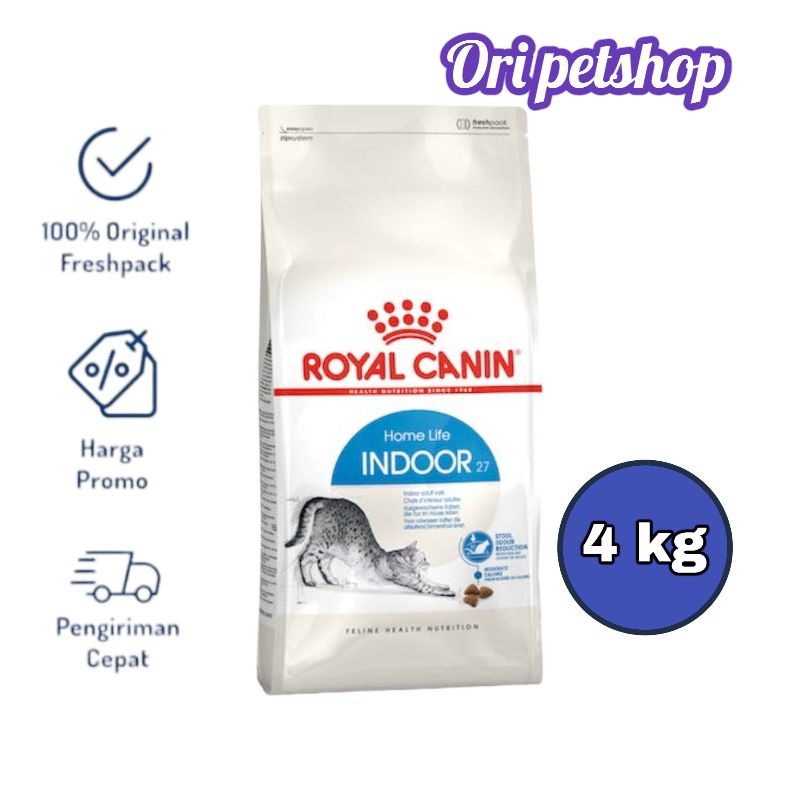 Royal Canin Indoor 27 Makanan Kucing Dewasa 4kg