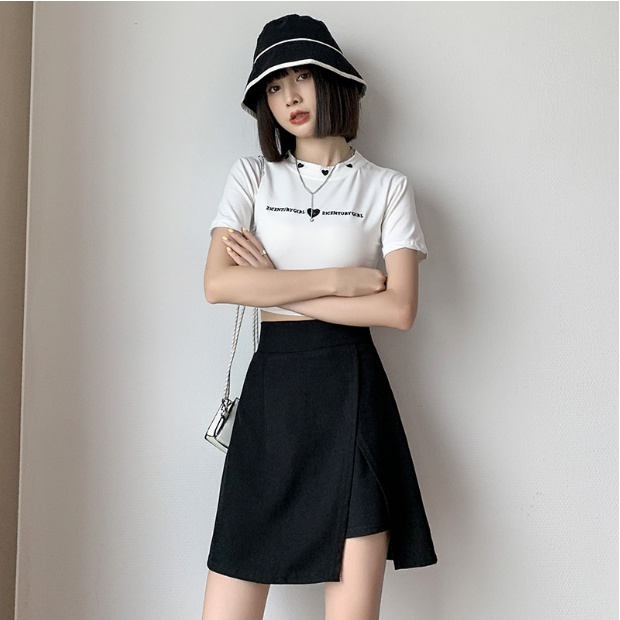 GirlWish Korean Sexy Mini A-Line Skort / Korean High Waist Mini A-Line Skirt / Rok Pendek Korea / Mini Skirt Polos