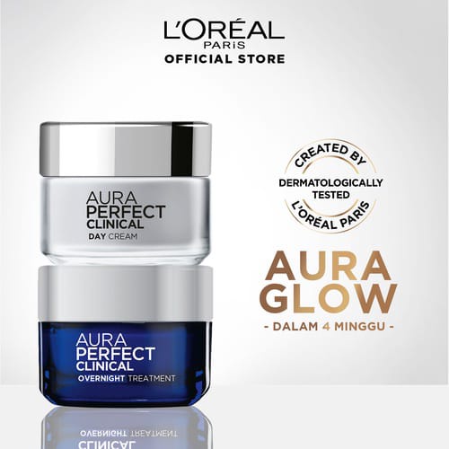 Paket Loreal Paris WHITE AURA PERFECT CLINICAL - Skincare Putih Glowing Menghilangkan Flek CTMP BPOM