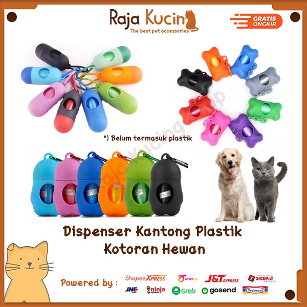 Dispenser kantong plastik kotoran hewan