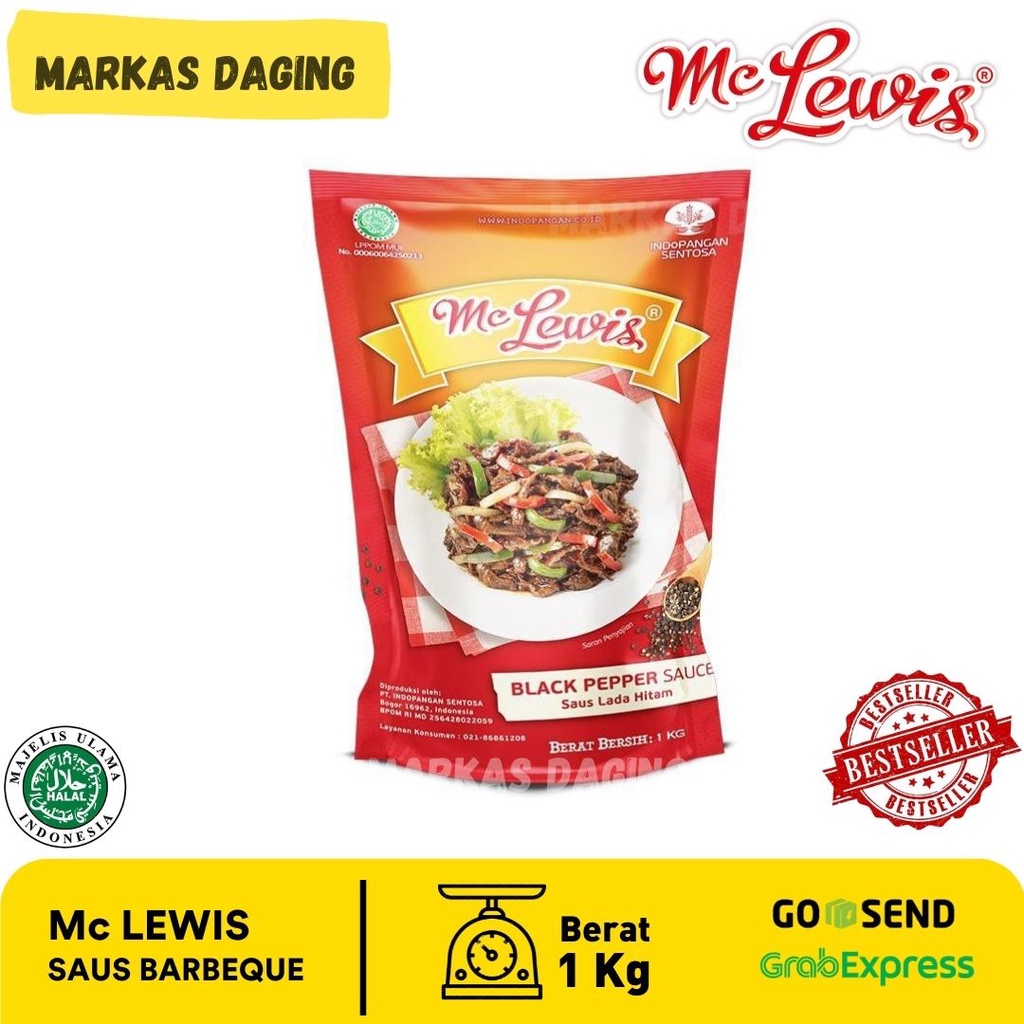 Mc Lewis Blackpaper Saus Lada Hitam Kemasan 1 kg