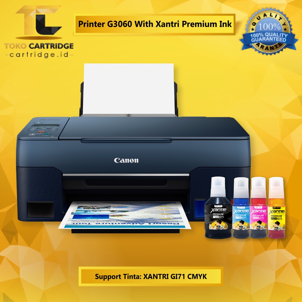 Canon PIXMA G3060 G 3060 Printer New Tinta GI 71 GI71 Print Scan Copy Wireless All in One