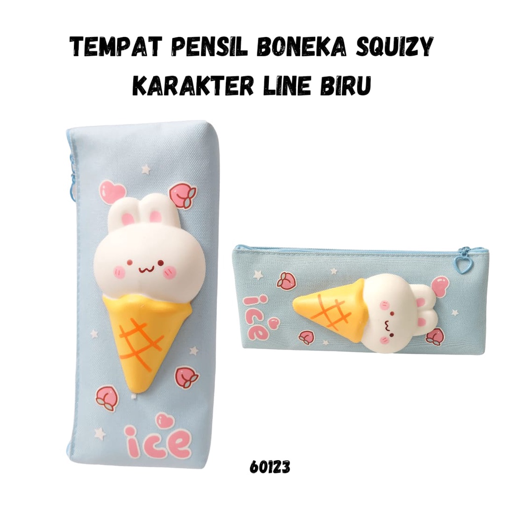 Kotak pensil Squizy Line anak perempuan lucu &amp; lembut