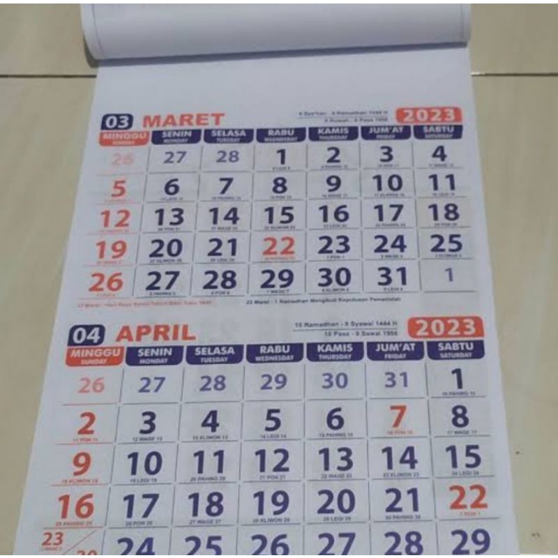 Kalender 2024 Kalender Tahun Baru Kalender Gantung/ Dinding Murah