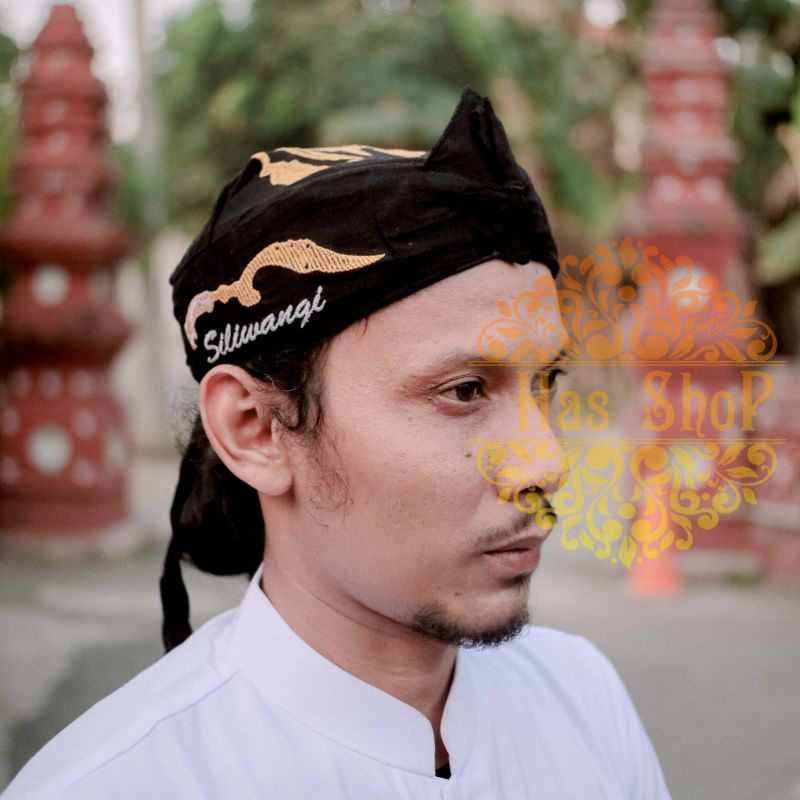 Iket kujang siliwangi Asli bordir Iket praktis sunda