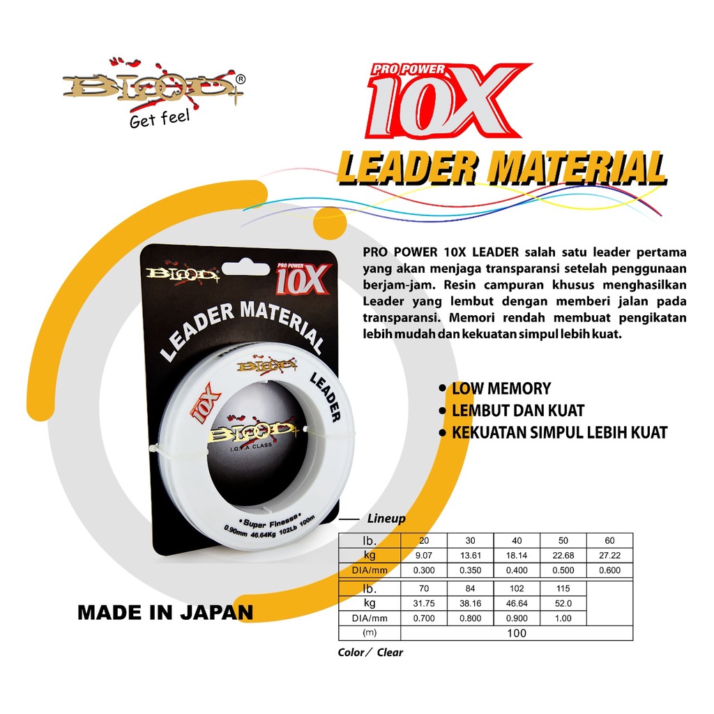 BENANG PE LEADER BLOOD LAEDER NILON PANCING MANIA