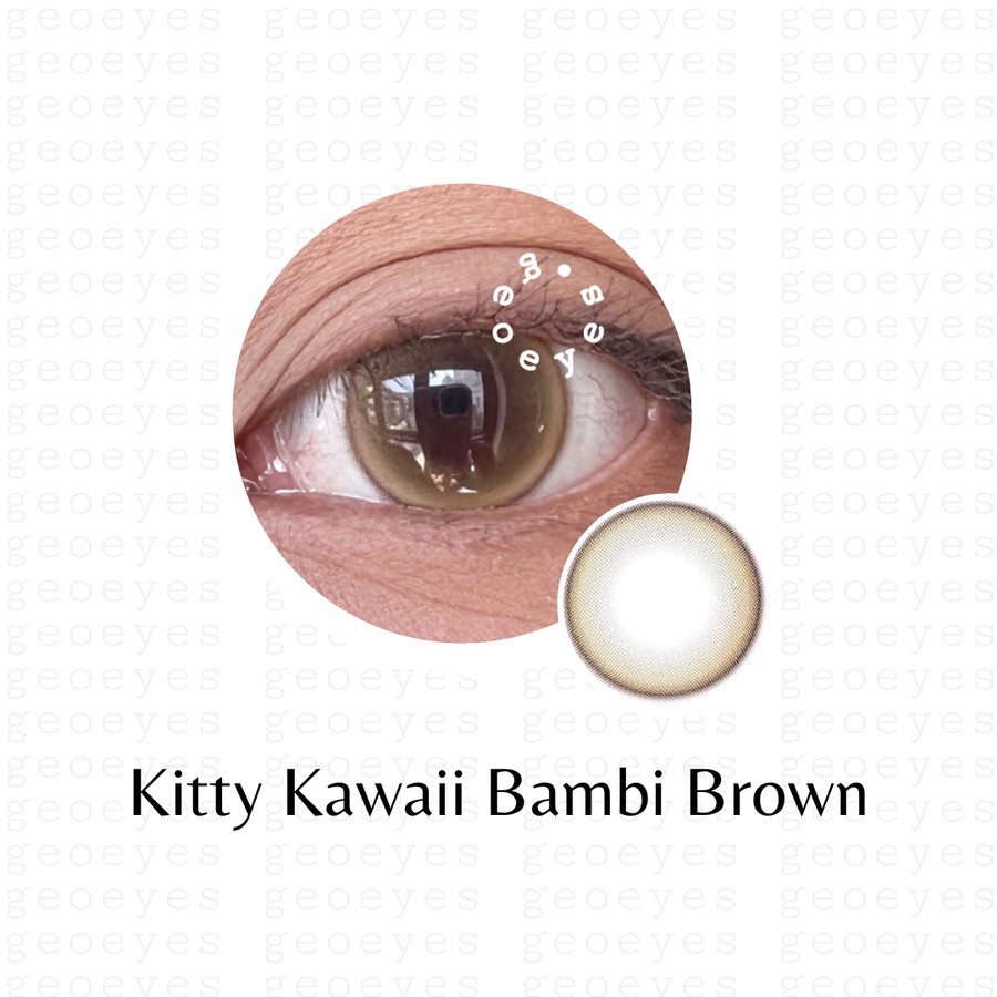 Softlens Kitty Kawaii Bambi - Soflens Warna Gray Brown dan Hazel bisa Minus